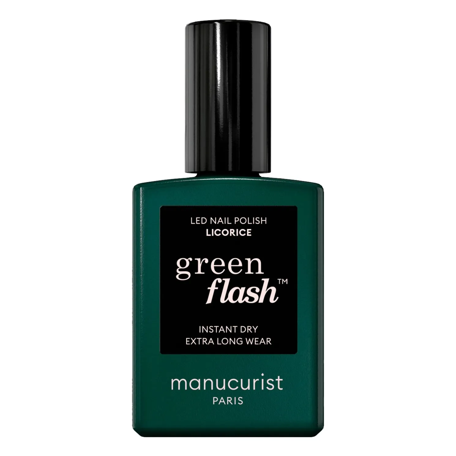 Manucurist Licorice Green Flash Semi-Permanent Nail Polish - 15Ml