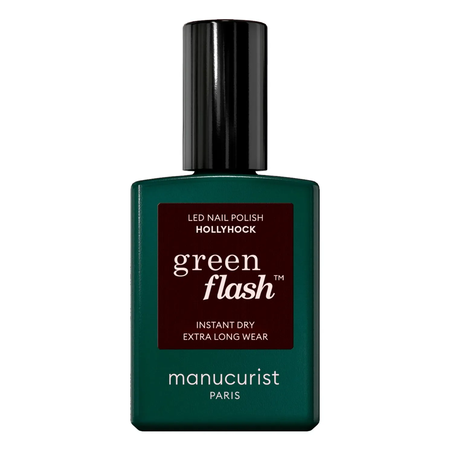 Manucurist Hollyhock Green Flash Semi-Permanent Nail Polish - 15Ml
