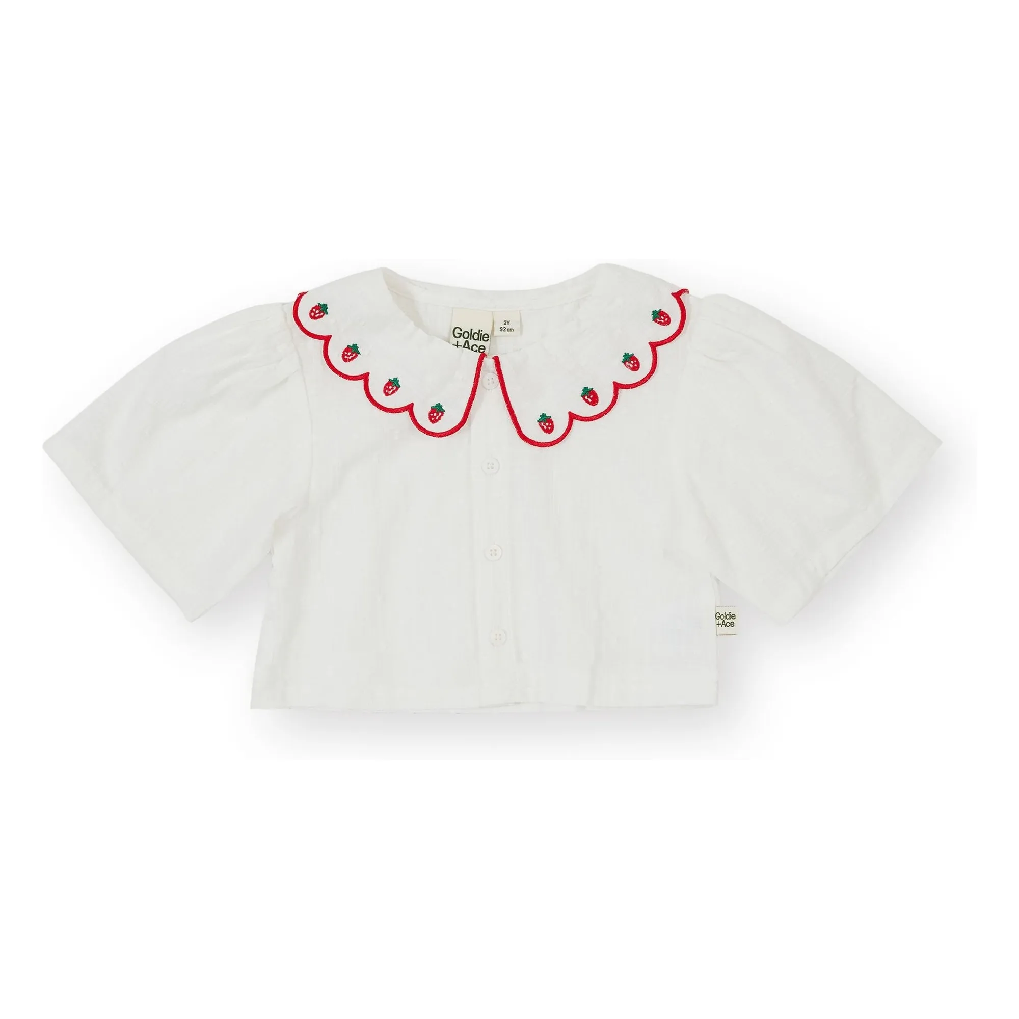 Goldie + Ace Ivory Strawberry Crop Blouse