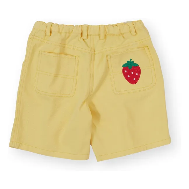 Short Denim Uni | Jaune