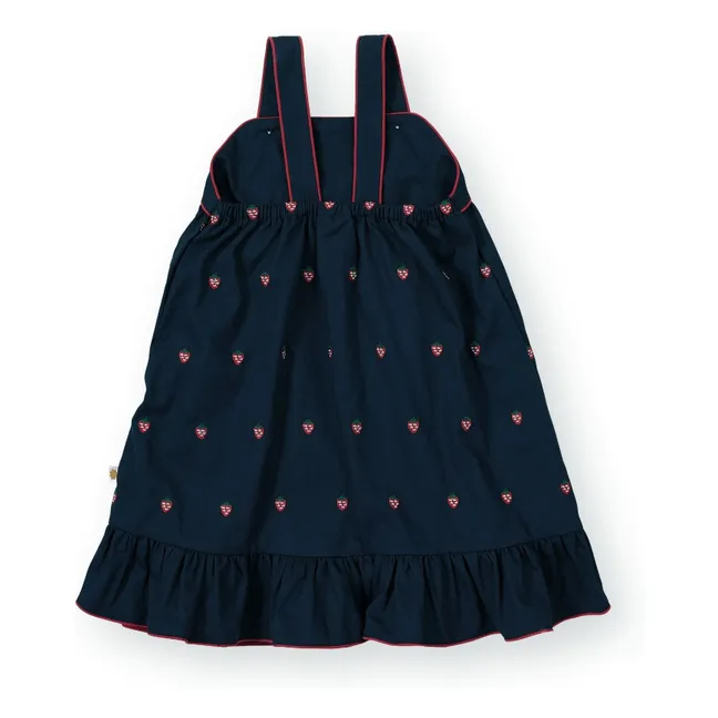 Robe Volants Fraises | Bleu marine