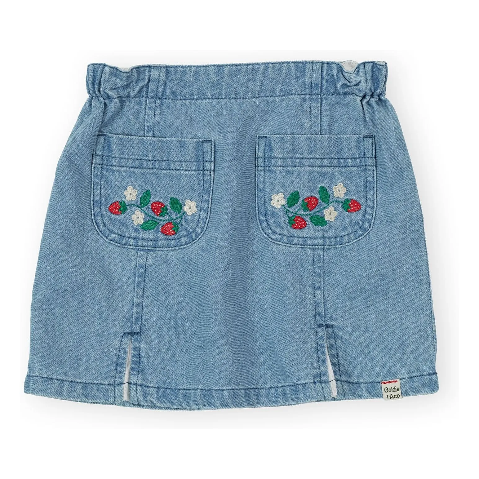 Goldie + Ace Blue Strawberry Chambray Skirt