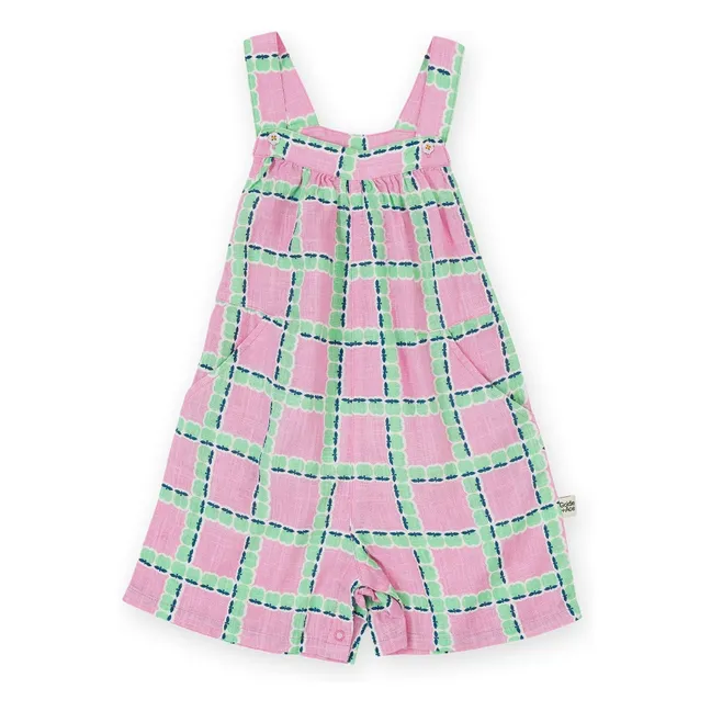 Peto corto con cuadros | Rosa