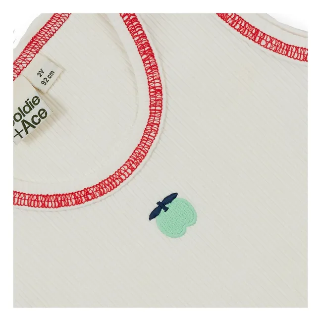 Débardeur Côtelé Pomme | Ivoire