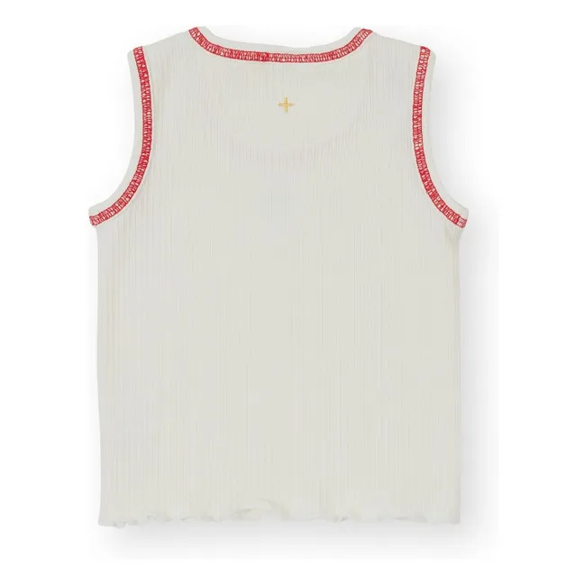 Débardeur Côtelé Pomme | Ivoire