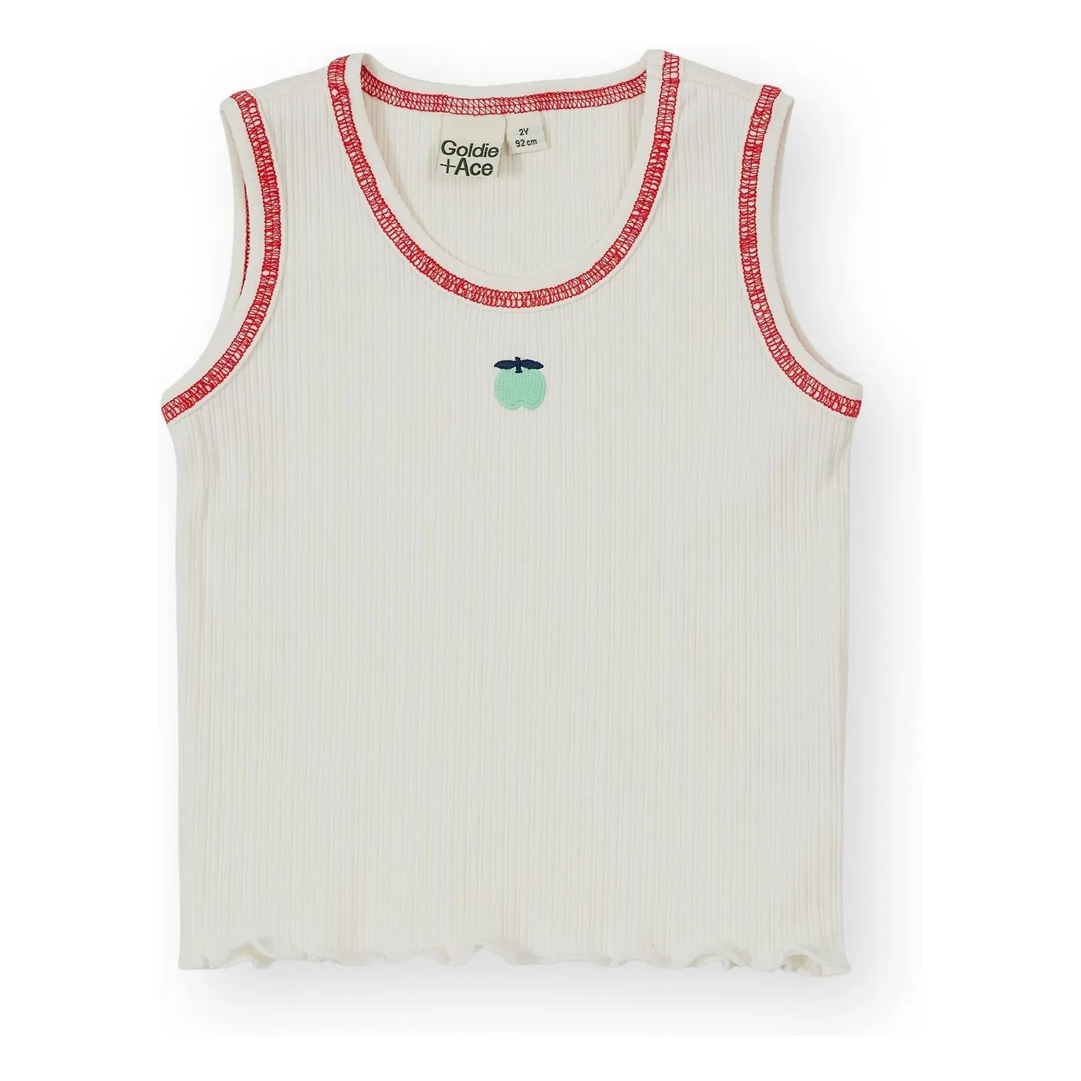 Goldie + Ace Ivory Ribbed Tank Top Apple
