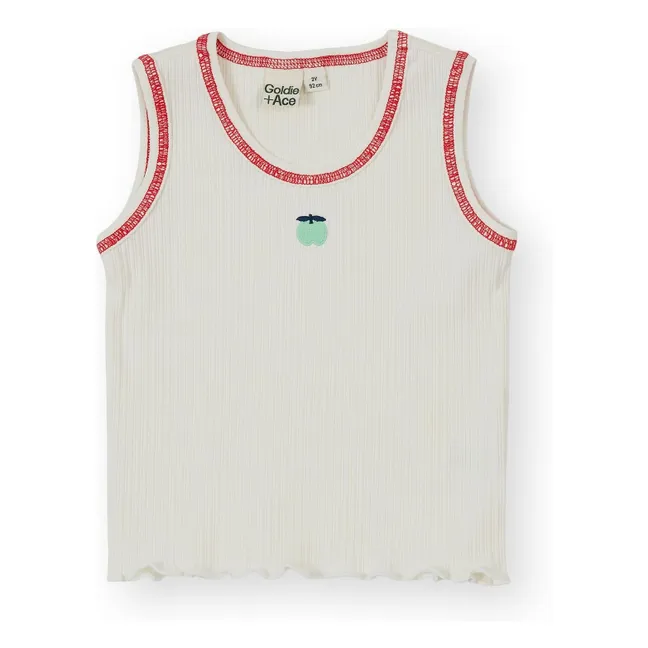 Débardeur Côtelé Pomme | Ivoire