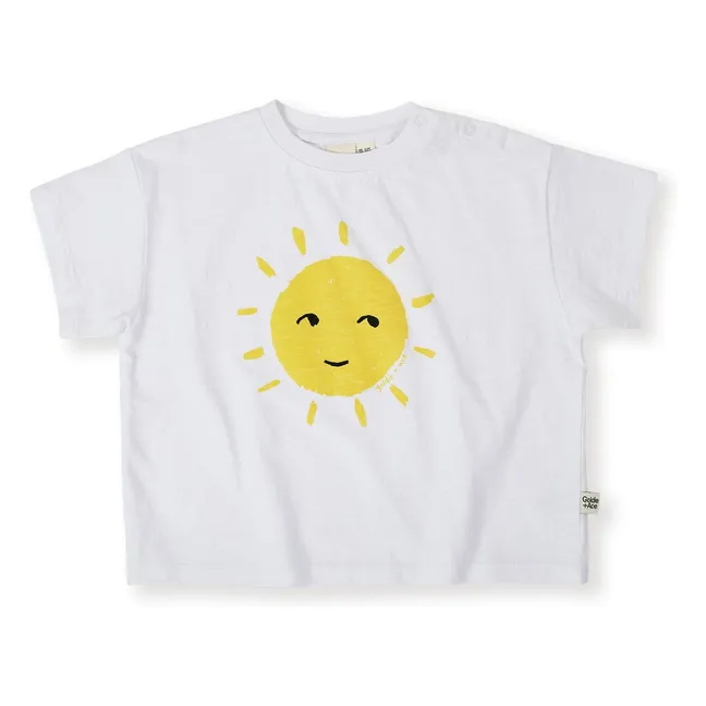Exclusivité Goldie+Ace x Smallable - T-shirt Oversize Soleil | Blanc