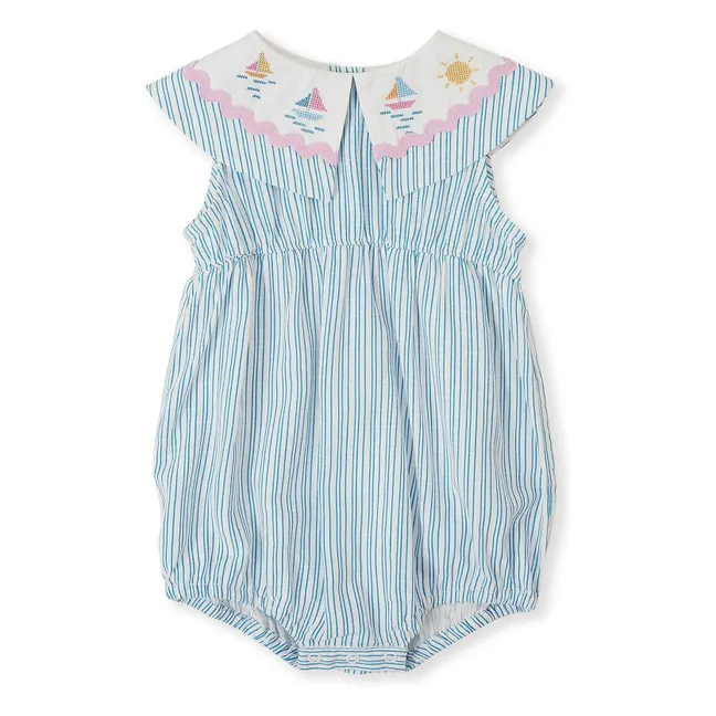 Barboteuse Sailor Rayée | Bleu