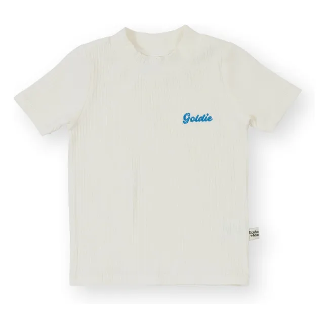 Camiseta Goldie Ribbed | Blanco