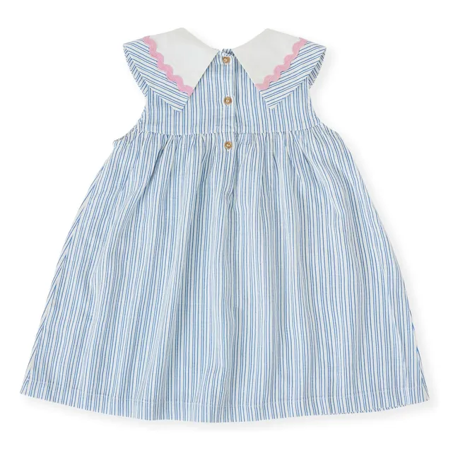 Vestido marinero de rayas | Azul