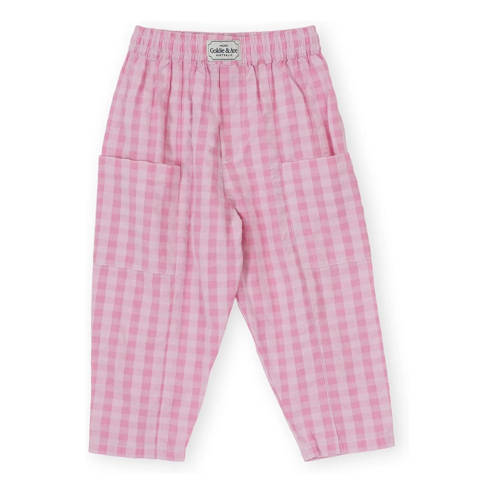 Goldie + Ace Pink Gingham Pocket Pants