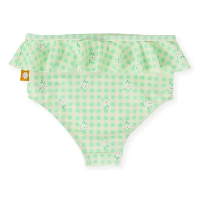 Culotte de Bain Carreaux Fleurie | Vert
