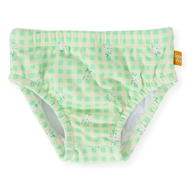 Couche de Bain Carreaux Fleurie | Vert