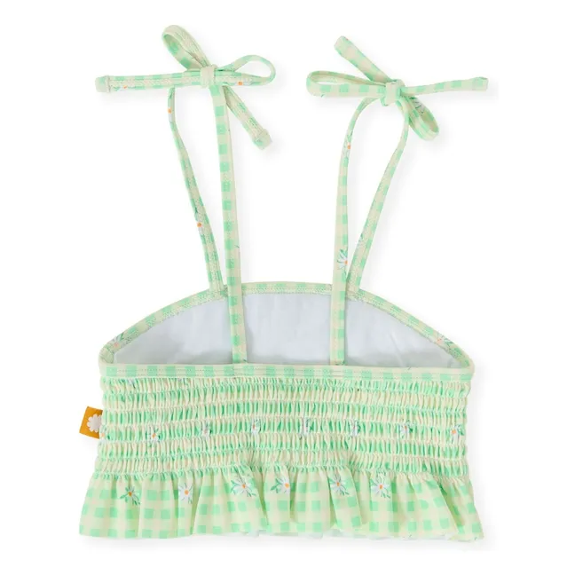 Traje de baño con tirantes cuadrados | Verde