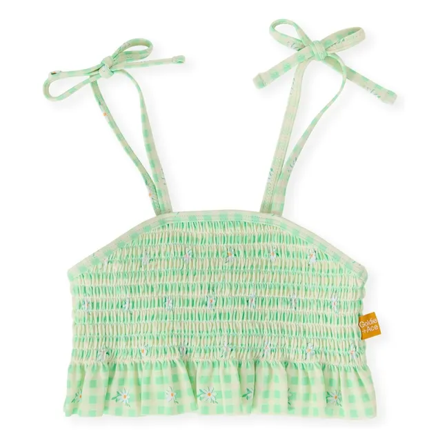 Traje de baño con tirantes cuadrados | Verde