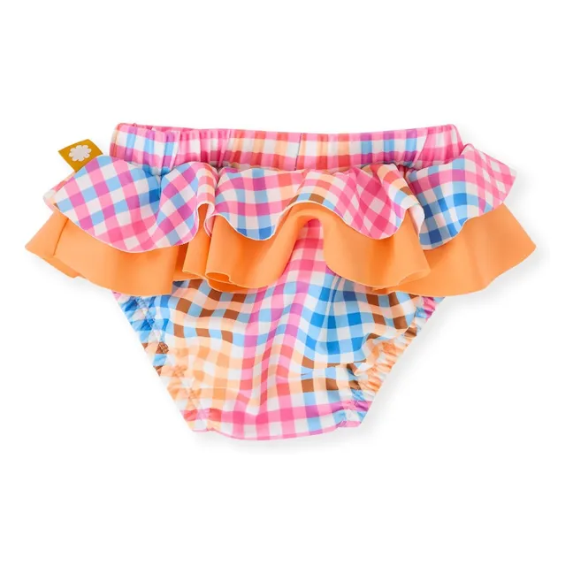 Pañal de Baño Volants Carreaux | Rosa