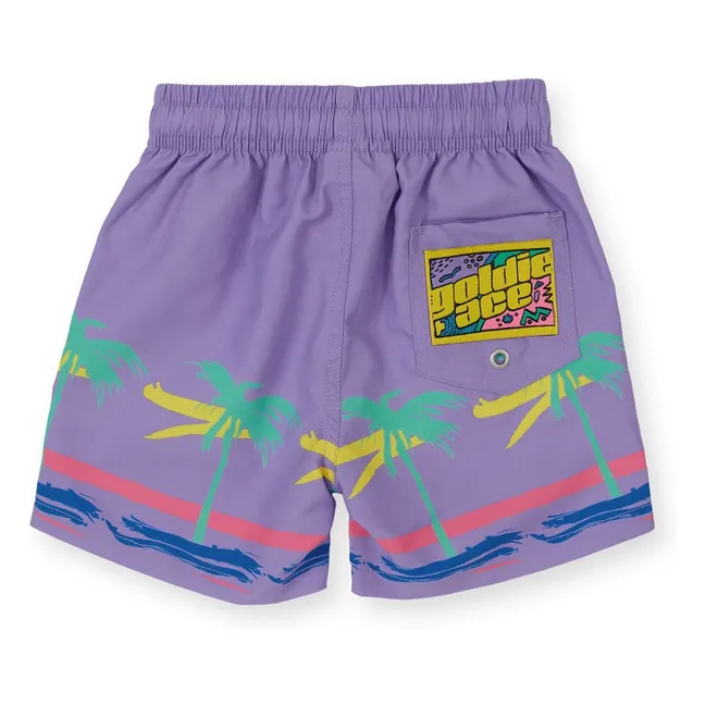 Short de Bain Palmiers | Violet