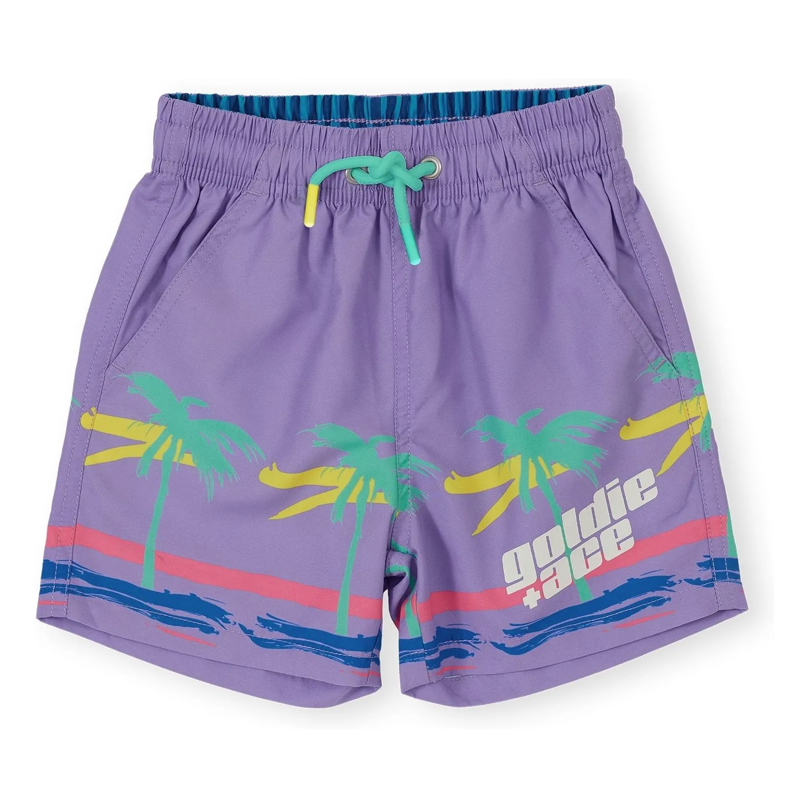 Goldie + Ace Purple Palm Shorts