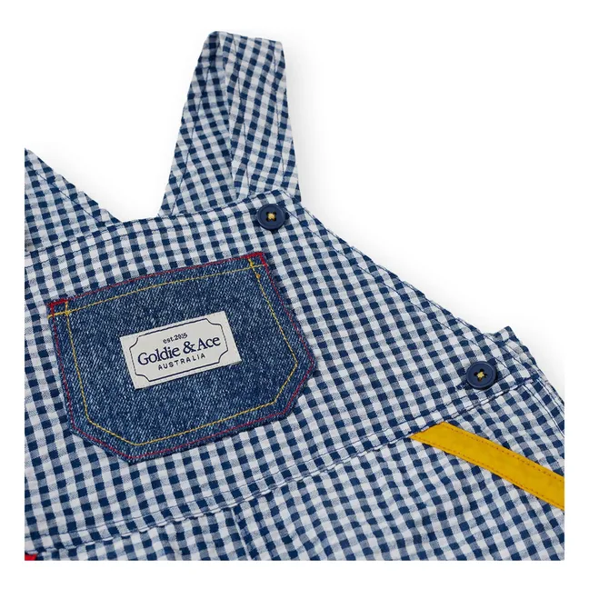 Salopette Courte Vichy | Bleu marine