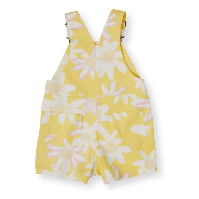Salopette Courte Fleurie | Jaune
