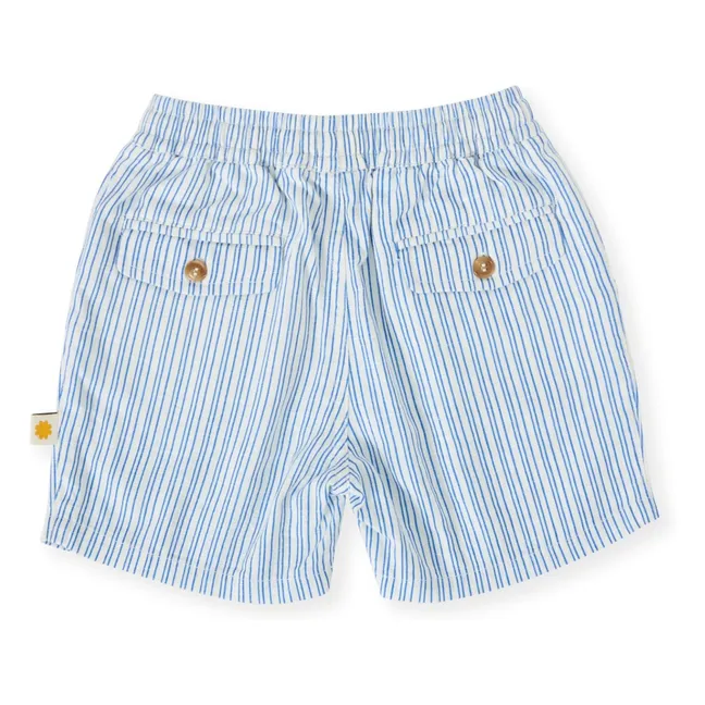 Pantalones cortos a rayas | Azul