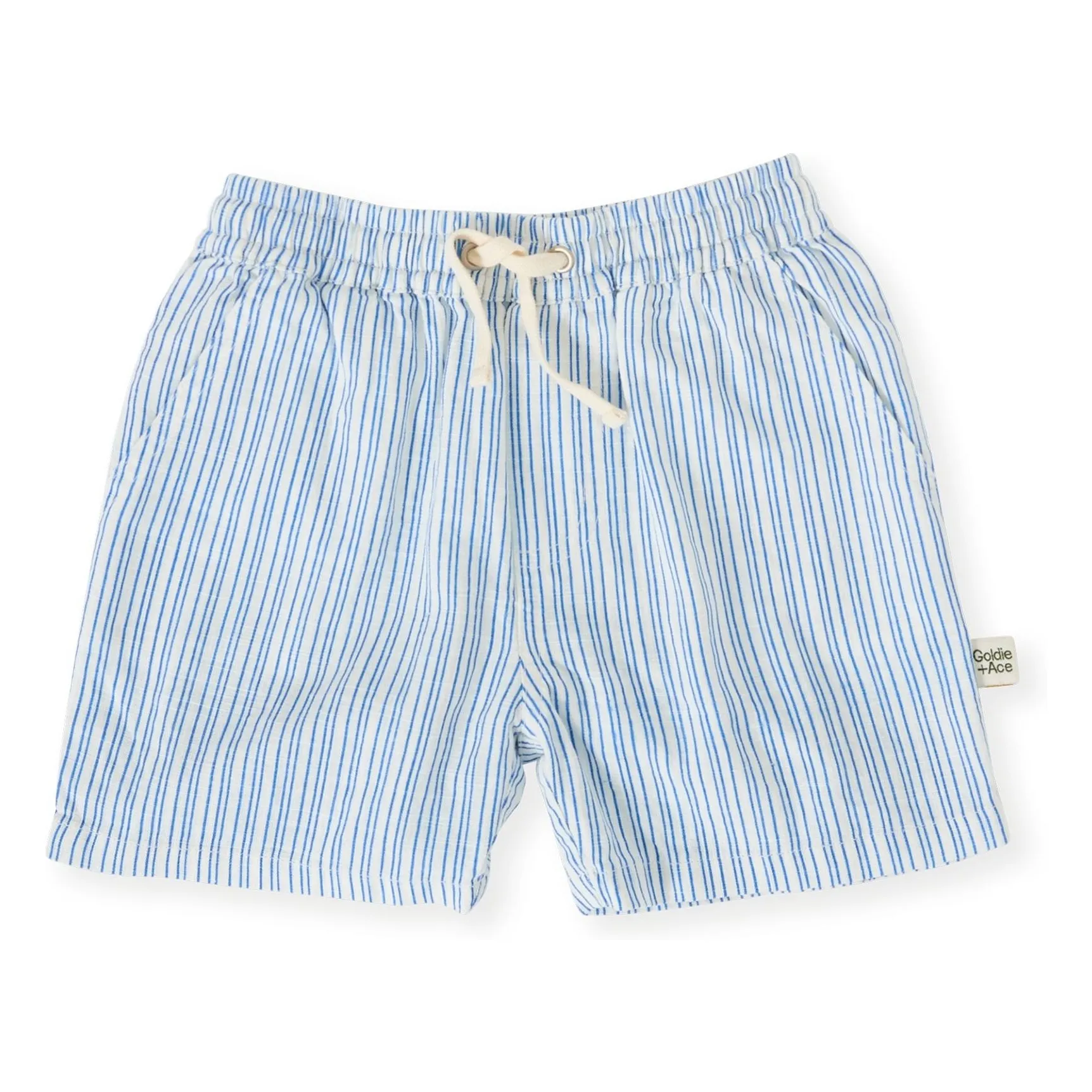 Goldie + Ace Blue Striped Shorts