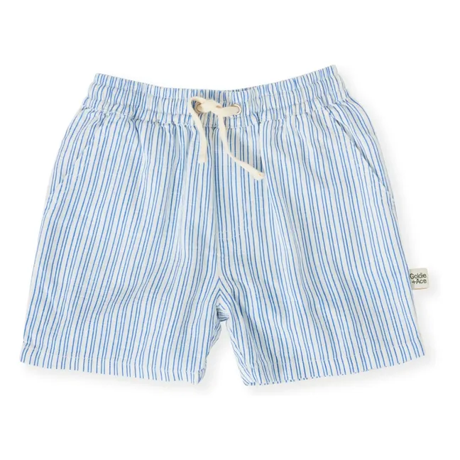Pantalones cortos a rayas | Azul