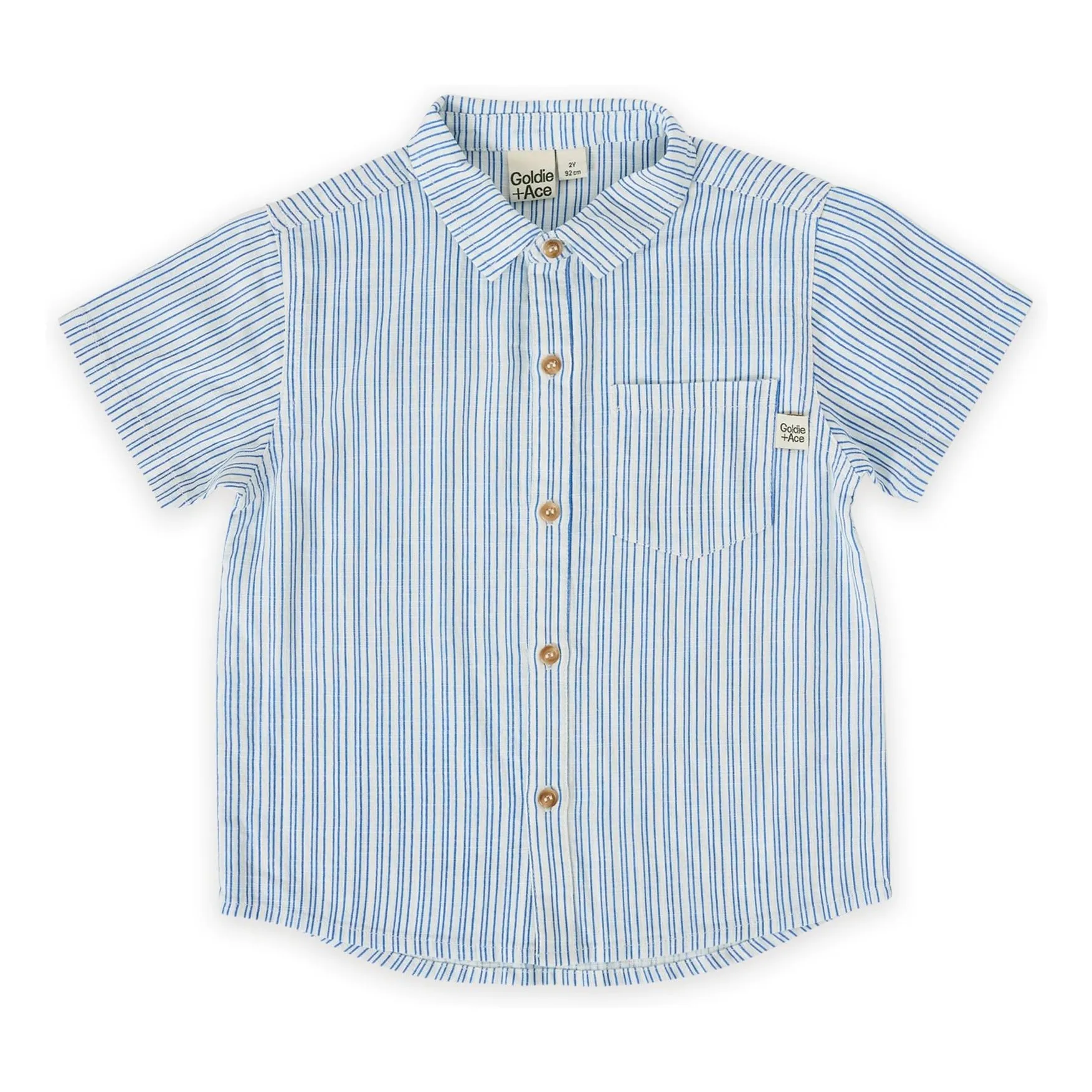 Goldie + Ace Blue Striped Shirt