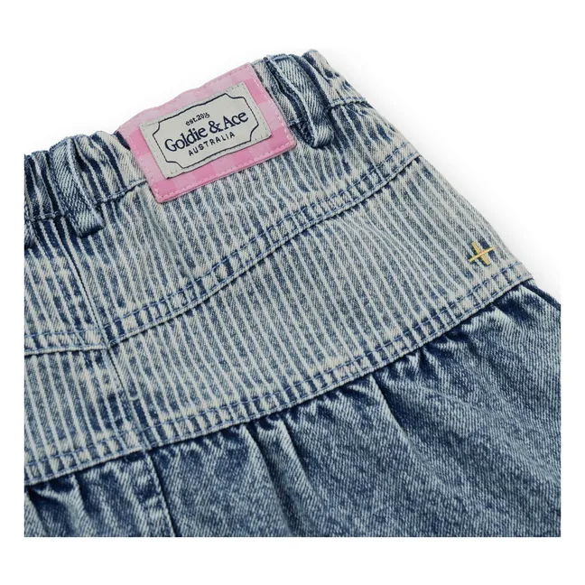 Jupe Denim Peplum | Bleu