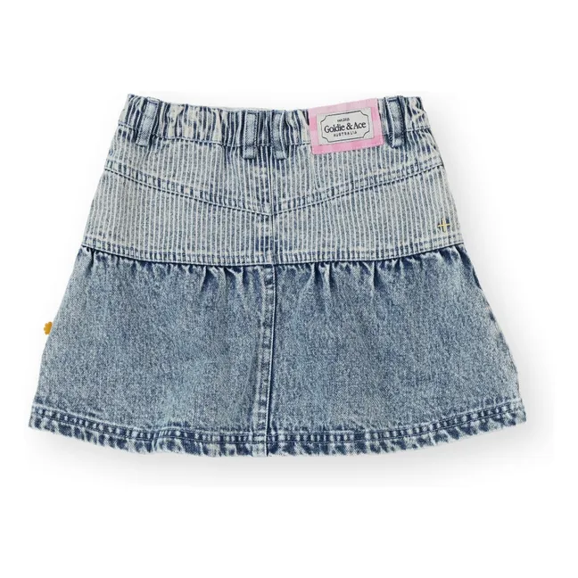 Jupe Denim Peplum | Bleu