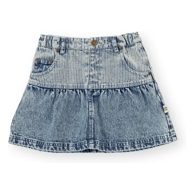 Jupe Denim Peplum | Bleu