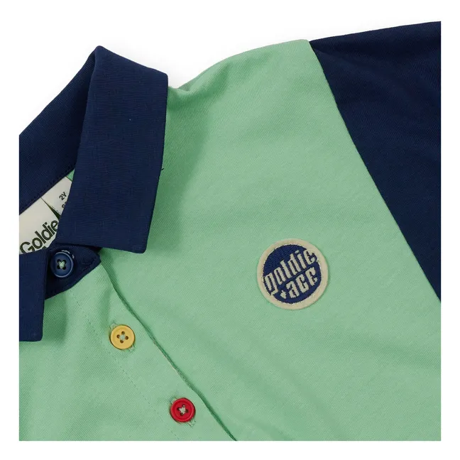 Sudadera Rugby Cuello Polo | Verde