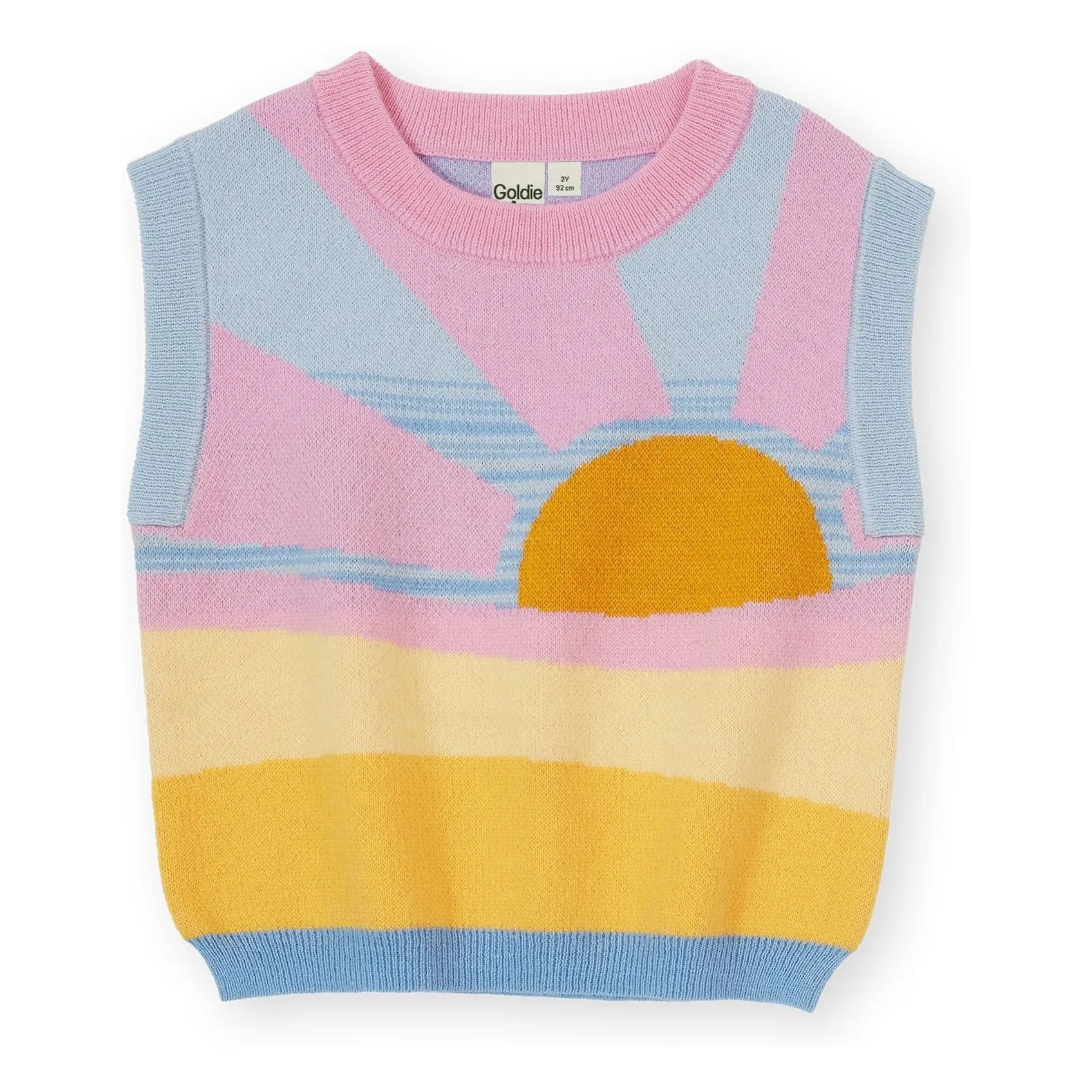 Goldie + Ace Pink Sunshine Sleeveless Sweater