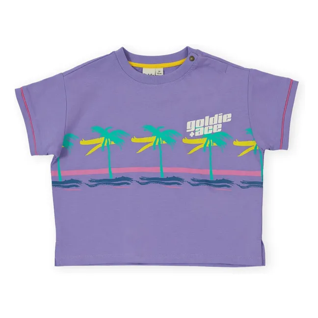 T-shirt Oversize Palmiers | Violet