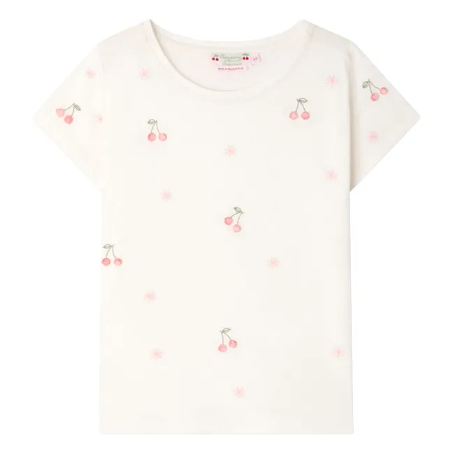 T-shirt Lalcala Cerises Coton Bio | Crème