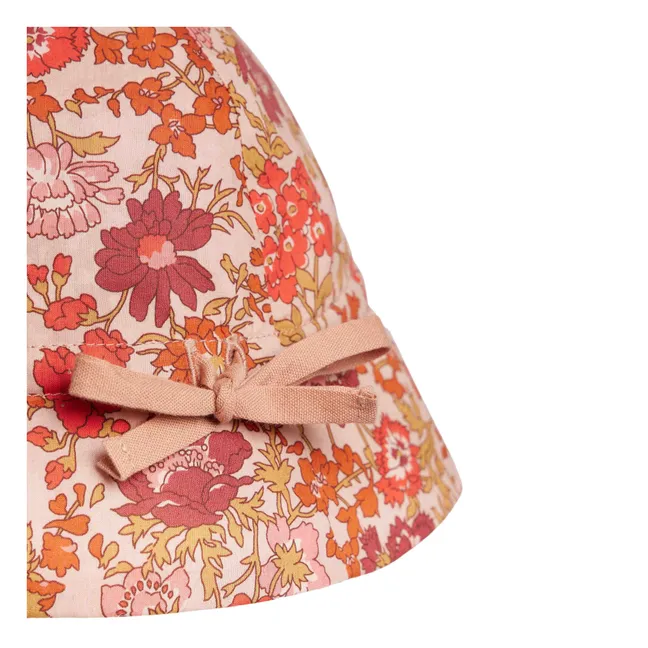 Sombrero de algodón ecológico Grigri Fleuri | Rosa Viejo