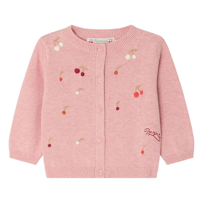 Cardigan Brodé Claudie | Blush