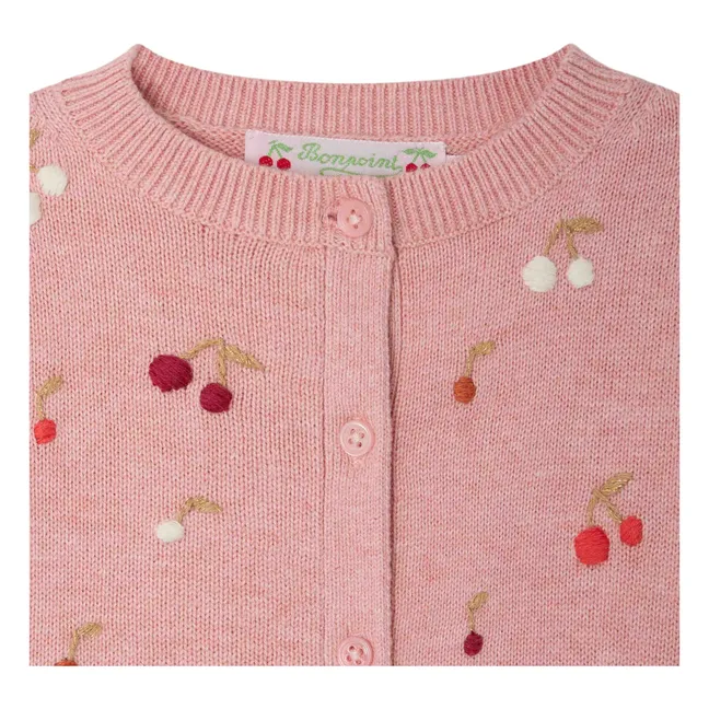 Claudie Embroidered Cardigan | Blush