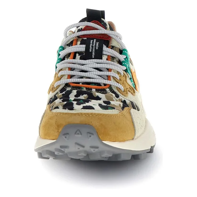 Zapatillas Yamano 3 de ante leopardo y nailon | Naranja