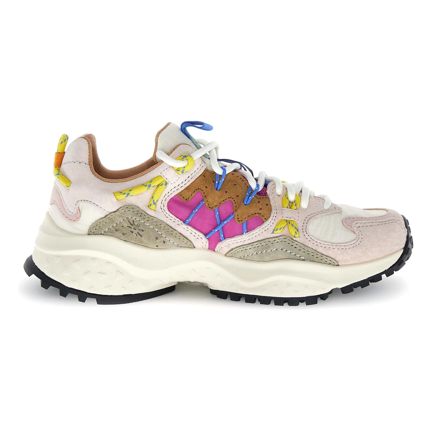 Flower Mountain Fuchsia Yamabushi Suede And Nylon Sneakers