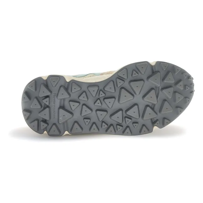 Baskets Yamano 3 Fleurs Suède et Nylon | Camel