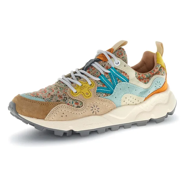 Zapatillas Yamano 3 Flowers de ante y nailon | Camel