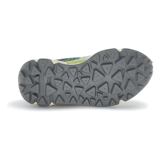 Zapatillas Yamano 3 de ante leopardo y nailon | Azul Gris