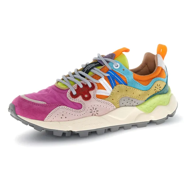 Baskets Yamano 3 Suède et Nylon | Framboise