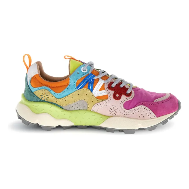 Baskets Yamano 3 Suède et Nylon | Framboise