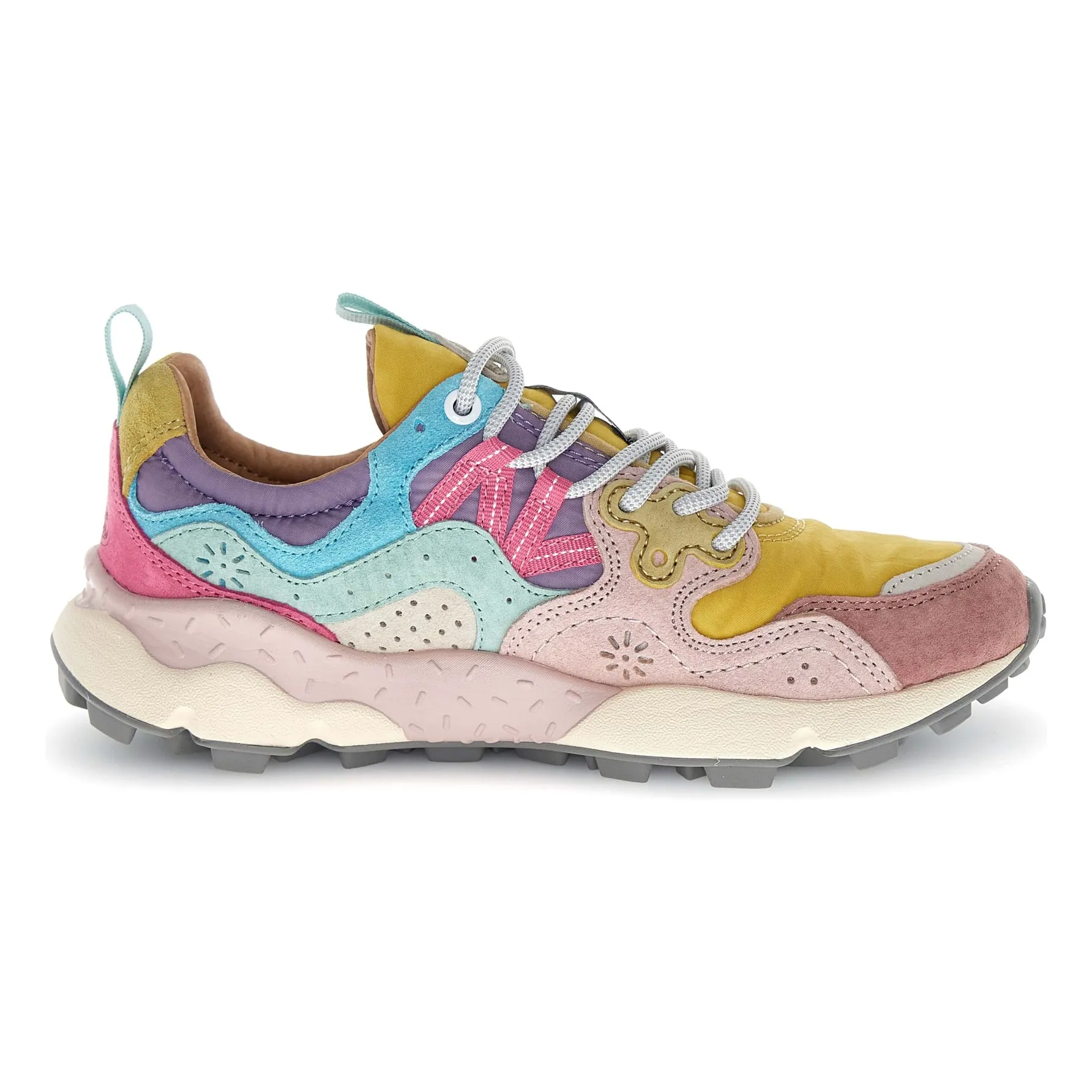 Flower Mountain Ochre Yamano 3 Suede And Nylon Sneakers