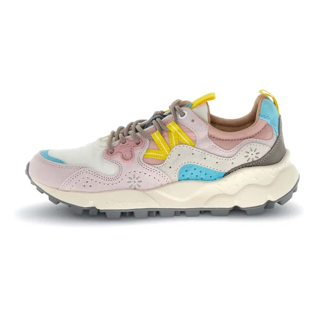 Baskets Yamano 3 Suède et Nylon | Rose pâle