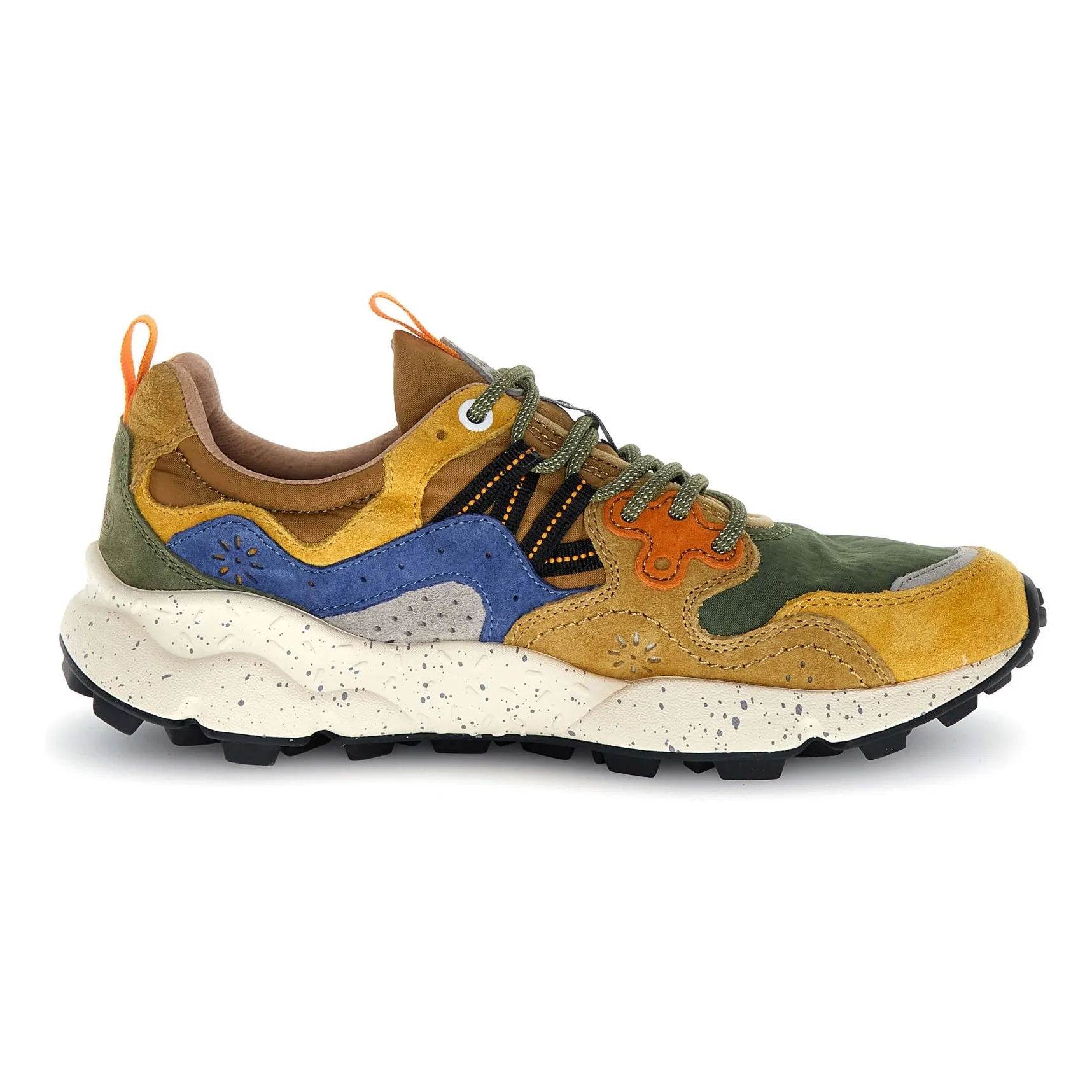 Flower Mountain Mustard Yamano 3 Suede And Nylon Sneakers