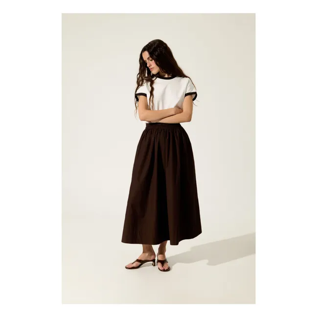 Sandales Farah Effet Crocodile | Chocolat